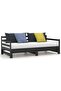Pull-out Day Bed without Mattress Black 2x(90x200)cm - 2