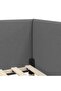 Corner Bed Frame Dark Grey 90 cm x 200 cm Fabric and Plywood - 7