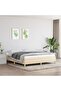 Bed Frame without Mattress Cream 180x200 cm Super King Fabric