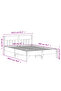 Bed Frame without Mattress White 160x200 cm Solid Wood Pine - 3