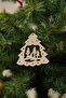 Winter Village 3-Piece Christmas Tree Ornament Set – House Figure, Pine Tree & Deer - 4