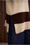 Striped V-Neck Sweater Bone-Brown - 2