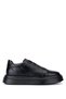 Men's Genuine Leather Black Sneakers & Sports Shoes