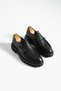 Men's Black Genuine Leather Double Buckle Eva Sole Casual Shoes - 4