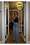 Women's Shiny Stone-Embellished Loose-Leg Denim Pants - 3
