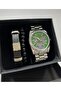 Men's Wristwatch and Bracelet Set - Steel Band, Steel Case, Boxed - 2