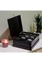 Wooden 9-Compartment Watch Box Decorative Black Watch Accessory Storage Case Organizer - 6