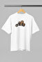 Men's Basic T-Shirt Motorcyclist Sloth - White