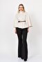 Women's Winter Stone High Collar Belted Short Poncho Stylish Daily Comfortable 2620 - 4