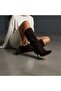 Brown Suede Genuine Leather Gusseted Women's Pointed Toe Boots