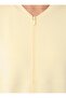 Basic Design Draped Sweatshirt - Light Yellow - - 5