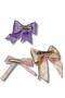 Ribbon Model Purple and Pink Colored Four-Piece Buckle Set - 7