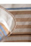 Saulet Double Jacquard Cotton Blanket - Light Blue/Beige - 5