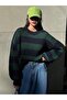 Women's Thick Striped Non-Pilling Oversized Knitwear Sweater, Women's Sweater - 5