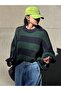 Women's Thick Striped Non-Pilling Oversized Knitwear Sweater, Women's Sweater - 3