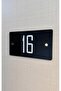 2 Pieces Black Glossy Plexiglass with Gold Detail 13X7 cm Door Number Self-Adhesive - 3