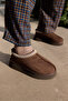 Parella Women's Brown Genuine Leather Suede Ultramini Slippers Boots - 7