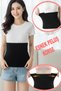 Black Unisex Plush Waist Corset Waist Warmer Prevents Pain - Supports - 3