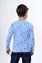 Boy's Printed Crew Neck Long Sleeve T-Shirt - 5