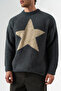 Star Crew Neck Teddy Fabric Sweater - 4