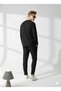 Unisex Corded Fabric Crew Neck Long Sleeve Printed 2-Piece Set - 3