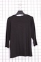 Women's Plus Size Lycra Flared Three-Quarter Sleeve (4-Season) Mother Combed Cotton Blouse - Black - 3