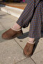 Parella Women's Brown Genuine Leather Suede Ultramini Slippers Boots - 5