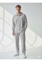 Unisex Corded Fabric Shirt Collar Long Sleeve Pocket Elastic Waist 2-Piece Set