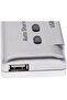 محول مشاركة USB 2.0 تلقائي، 4 منافذ، موزع USB للطابعات ومحركات الأقراص الصلبة ومحركات أقراص فلاش، فضي - 2