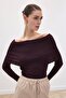 Madonna Collar Sweater - Plum - 5