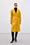 Tie-Waist Long Coat - Yellow - 5