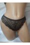 Black Lace Underwire Padded Bra and Lace Front Panties Set - 4