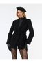 Short Coat, Cashmere, Belted, with Pockets, Double-Breasted, Long-Sleeved