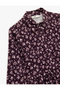 Comfortable Fit Cotton Classic Collar Buttoned Long Sleeve Floral Mini Flannel Dress - 4