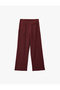 Wide-Leg Fabric Pants with Pockets, Pile Detailing, and Lace-Up Waist. - 3