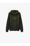 Regular Fit Long Sleeve Kangaroo Pocket Fleece-Lined Printed Hooded Sweatshirt - 3