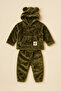 Khaki Green Ultra Soft Fleece Hooded Set – Warm, Modern and Premium Comfort” - 2
