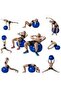 65 cm Anti-Burst Exercise Yoga Ball with Pump (Blue) - 4