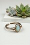 Copper Cat Eye Green Ring Adjustable Real Genuine 100% Copper Natural Stone - 2
