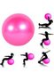 Yoga Ball Anti-Burst, 65cm Exercise Ball with Air Pump - Pink - 6
