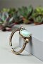 Copper Cat Eye Green Ring Adjustable Real Genuine 100% Copper Natural Stone - 3
