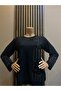 Women's Middle-Aged and Older Embroidered Stone Black Mother Combed Cotton Blouse