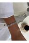 Special Series Xp Stone Detailed Cord Silver Bracelet - 2
