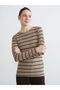 Vizyon New Season Crew Neck Striped Women's T-Shirt
