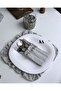 4-Piece Moonlit Linen 3-Compartment Cutlery Holder / Spoon-Fork-Knife Case - 2