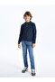 Stand Collar Self Patterned Boys' Knitwear Sweater - 3