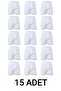 15 Pieces White 100% Cotton Comfortable Fit Men's Long Underwear Boxer