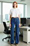 Women's Open High Waist Wide Leg Denim Pants Functional Durable Quality Comfortable Stylish - 3