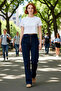 Women's Wide Leg Buttoned High Waist Jeans Functional Durable Quality Comfortable Stylish - 2