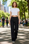 Women's High Waist Straight Cut Denim Pants Functional Durable Quality Comfortable Aesthetic Stylish - 3